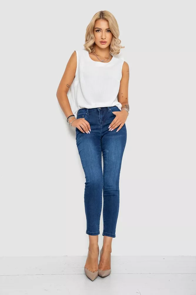 Купити Джинси жіночі skinny, колір синій, 182R161 - Фото №2