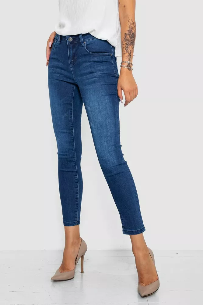 Купити Джинси жіночі skinny, колір синій, 182R161 - Фото №3