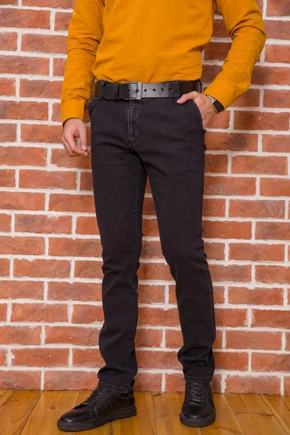 Джинсы мужские, цвет черный, 194R601