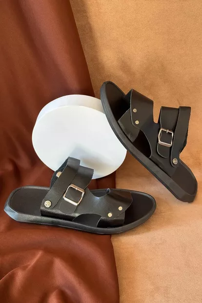 Сандалії чоловічі, колір чорний, 214R78