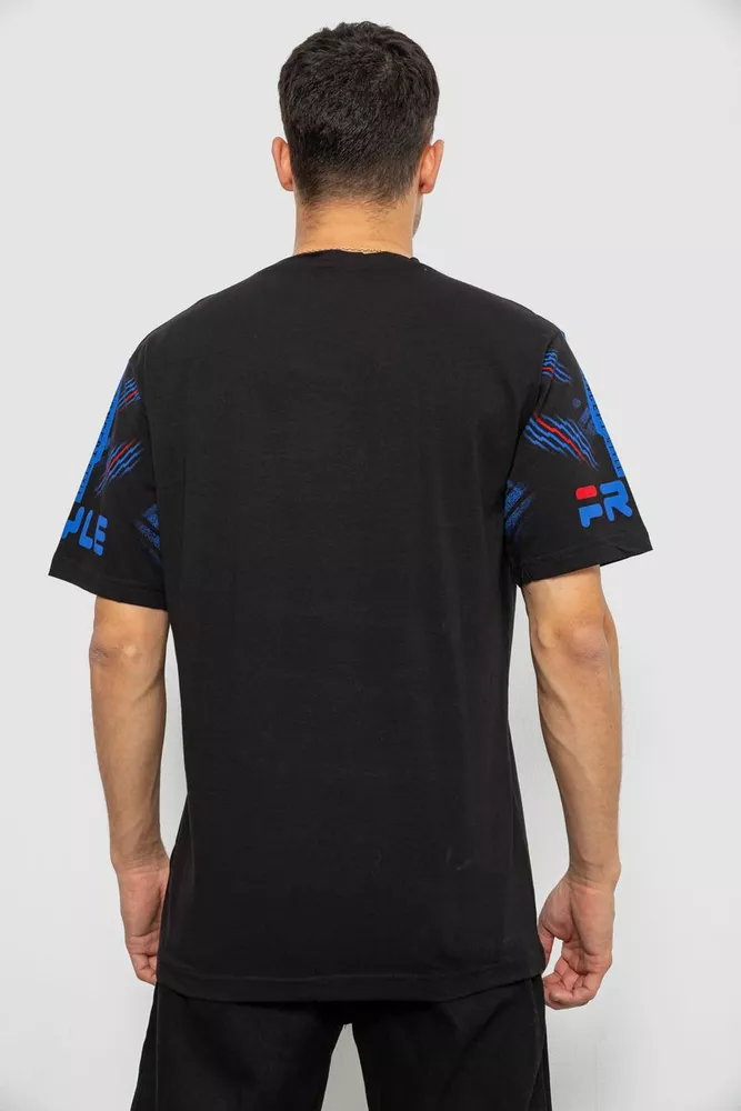 Купить Футболка мужская с принтом, цвет черный, 244R6738B - Фото №4