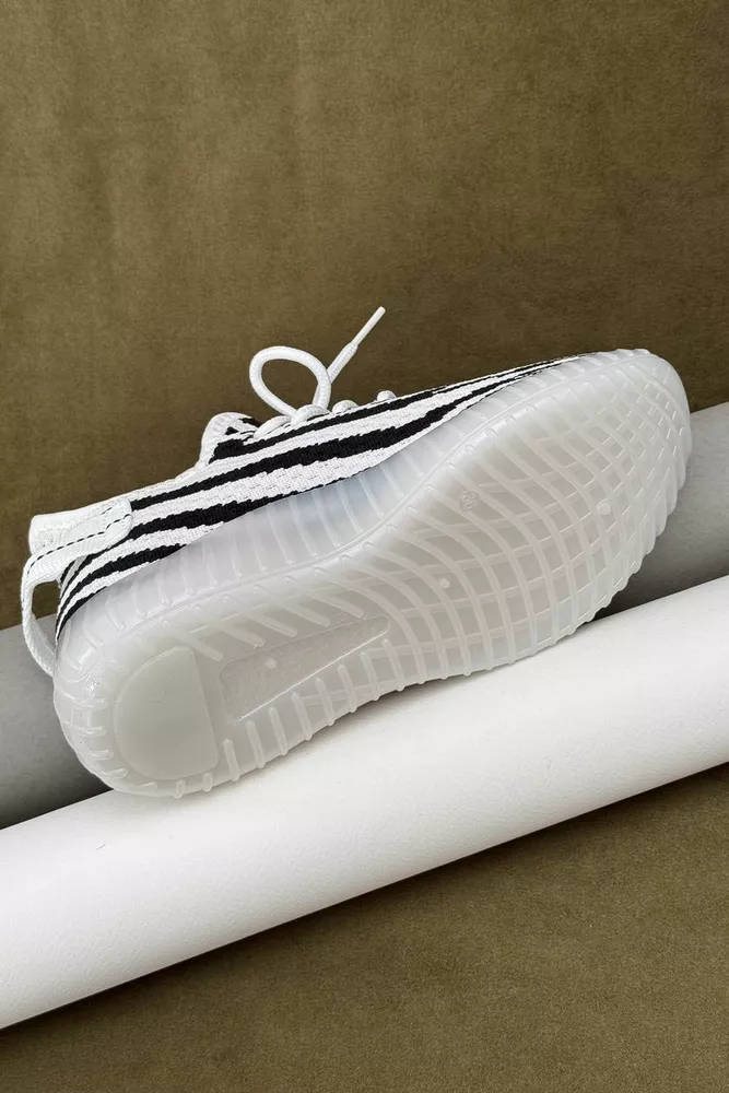 Купити Кросівки жіночі  текстиль, колір чорно-білий, 243R350 - Фото №5