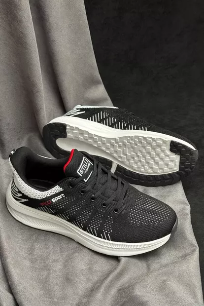 Кроссовки мужские демисезонные, цвет черно-белый, 248RH195