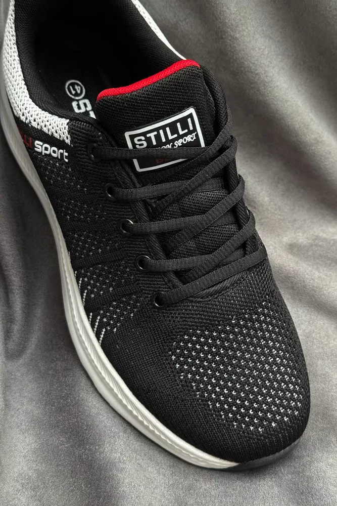 Купить Кроссовки мужские демисезонные, цвет черно-белый, 248RH195 - Фото №2