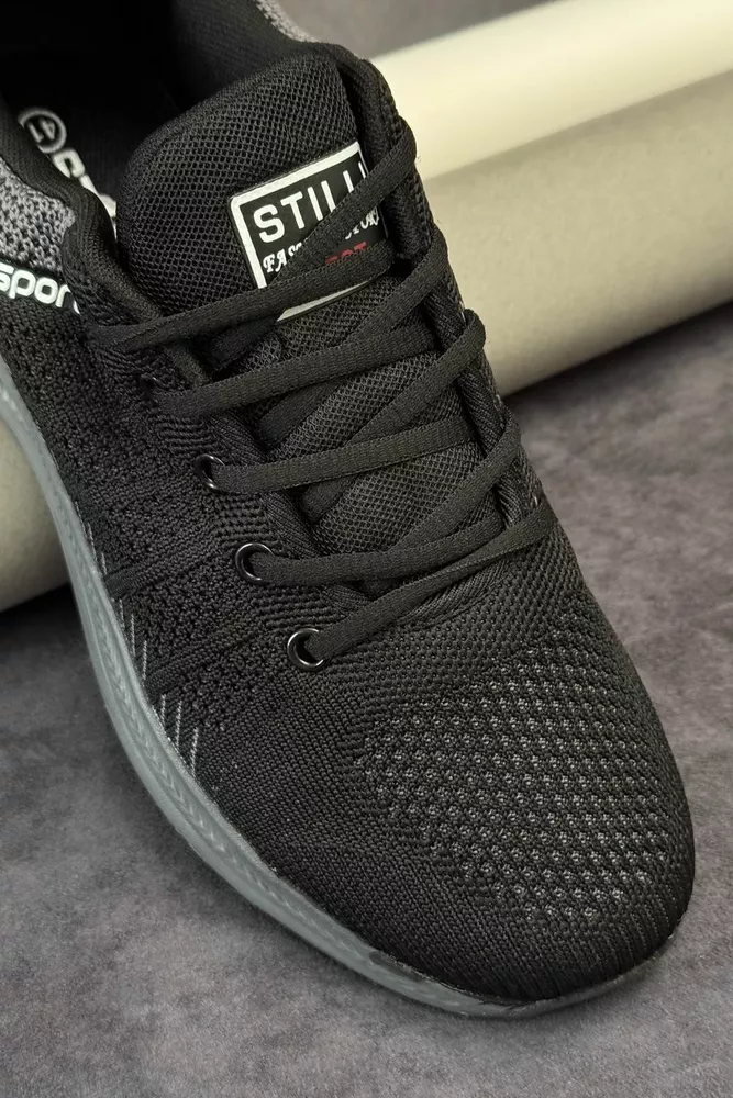 Купити Кросівки чоловічі демісезонні, колір чорно-сірий, 248RH195 - Фото №2