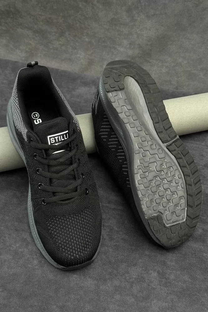 Купити Кросівки чоловічі демісезонні, колір чорно-сірий, 248RH195 - Фото №5