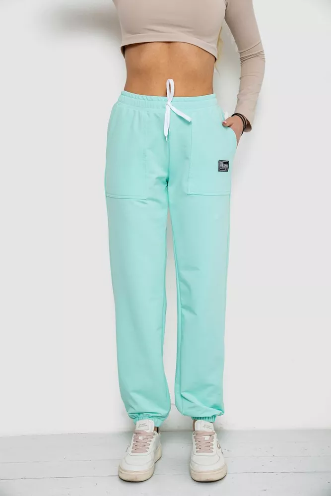 Купить Спортивные штаны женские  -уценка, цвет мятный, 247R4670-U-20 - Фото №2