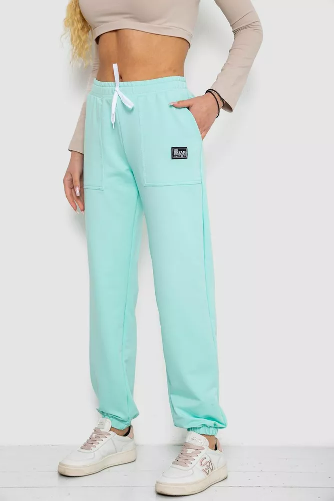 Купить Спортивные штаны женские  -уценка, цвет мятный, 247R4670-U-20 - Фото №3