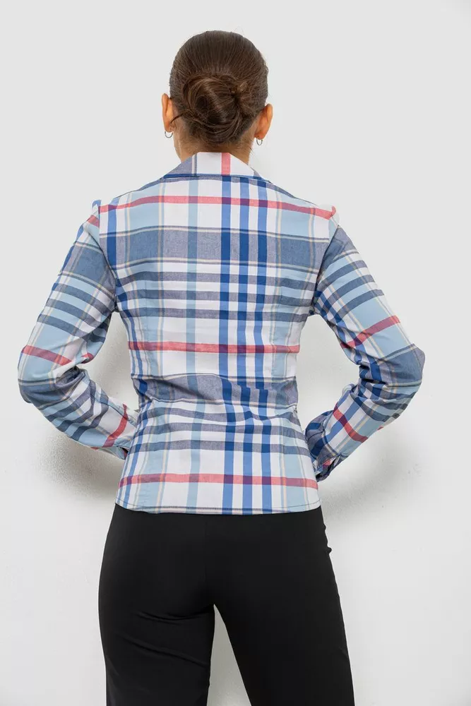 Купить Рубашка женская в полоску, цвет джинс, 230R064-2 - Фото №4