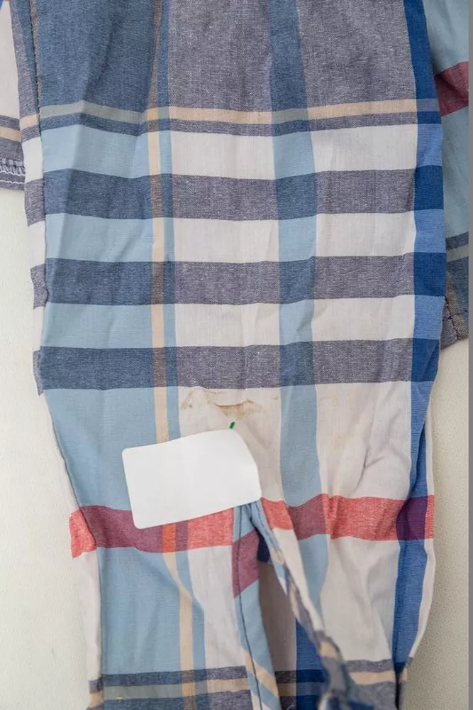 Купить Рубашка женская в полоску  -уценка, цвет джинс, 230R064-2-U-4 - Фото №6