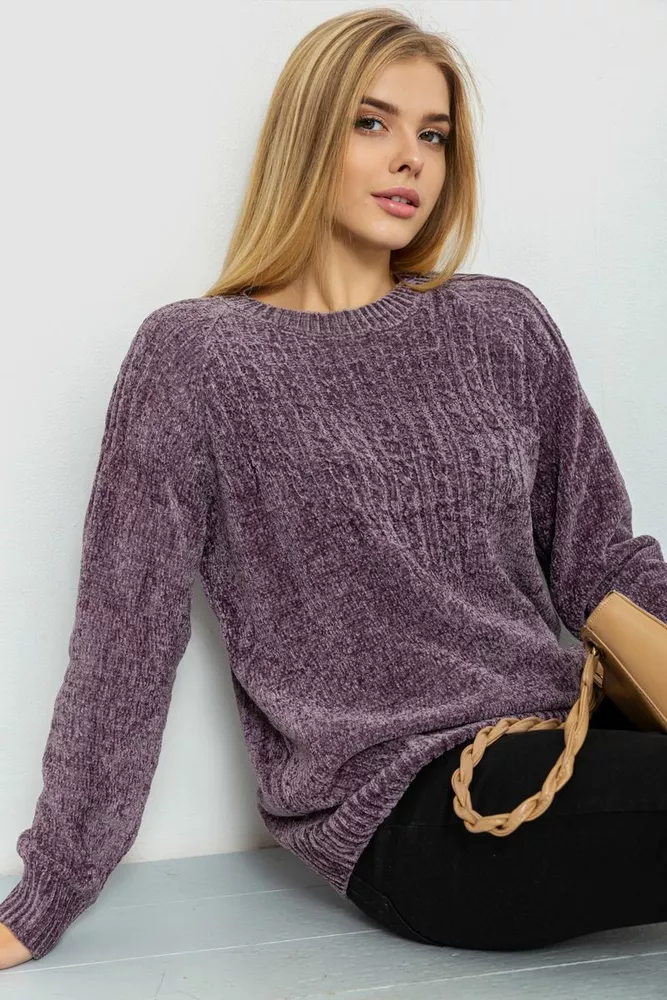 Купити Светр жіночий, колір сливовий, 221R20PCS02 - Фото №1