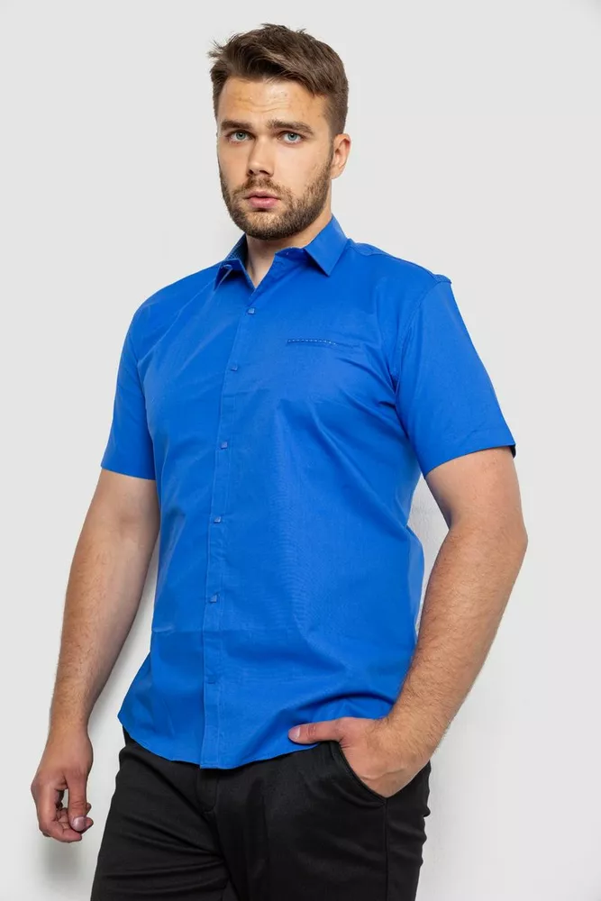 Купити Сорочка чоловіча класична   -уцінка, колір електрик, 214R7115-U-5 - Фото №3