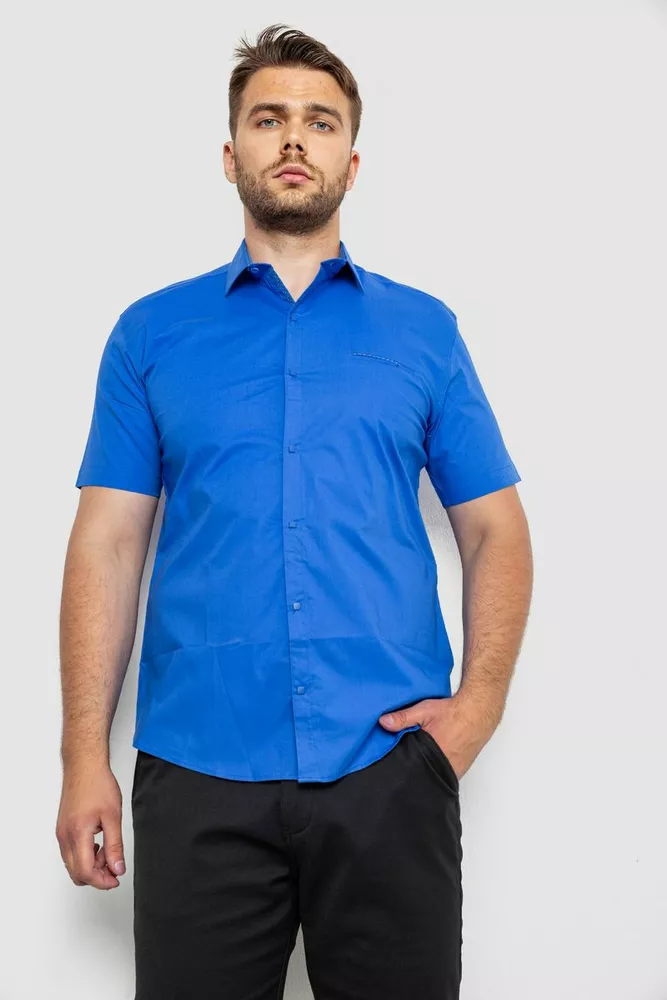 Купити Сорочка чоловіча класична   -уцінка, колір електрик, 214R7115-U-5 - Фото №1