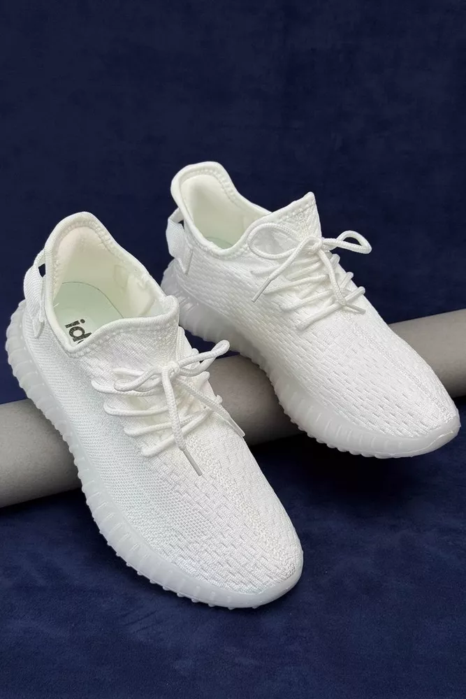 Купити Кросівки жіночі  текстиль, колір білий, 243R350 - Фото №1