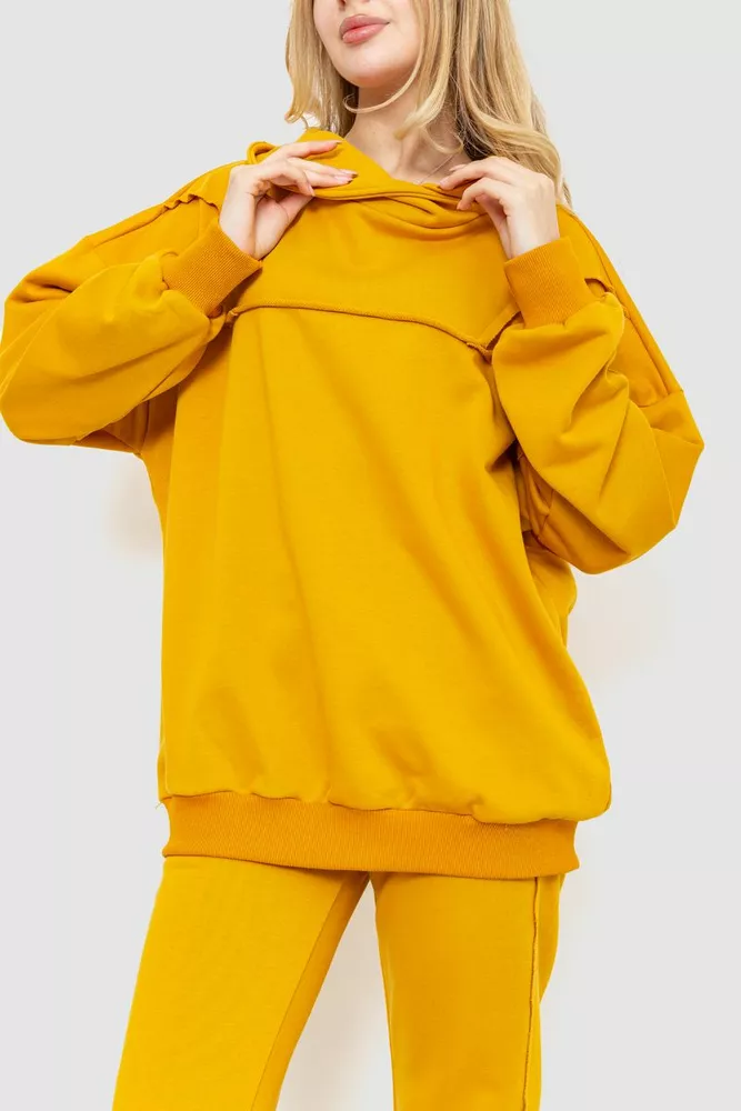 Купить Спорт костюм женский двухнитка  -уценка, цвет горчичный, 183R705-U-1 - Фото №2