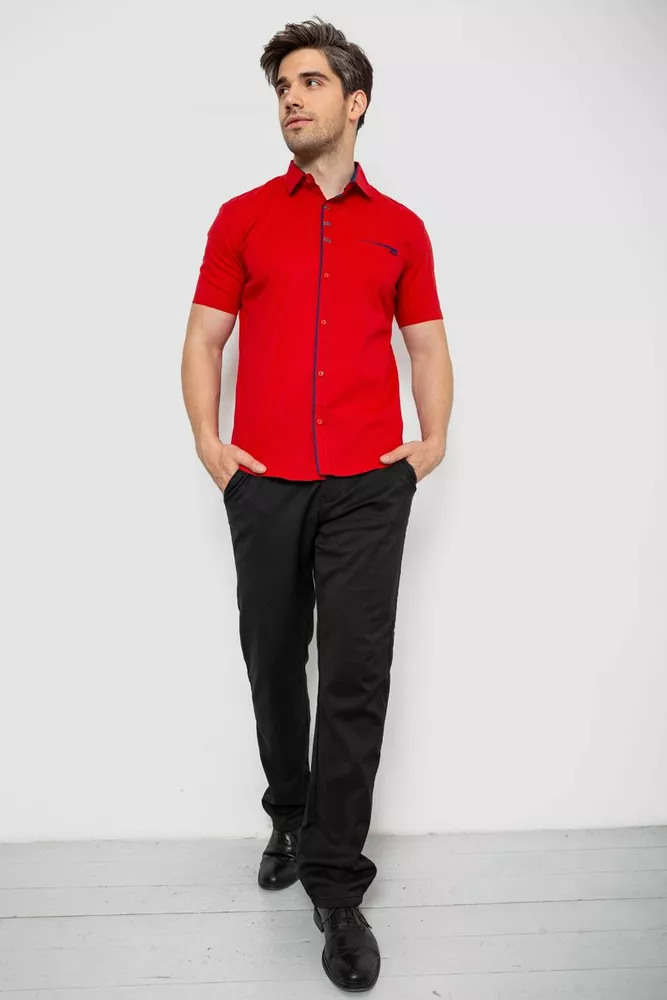 Купити Чоловіча сорочка з принтом, колір червоний, 186R7016 оптом - Фото №2