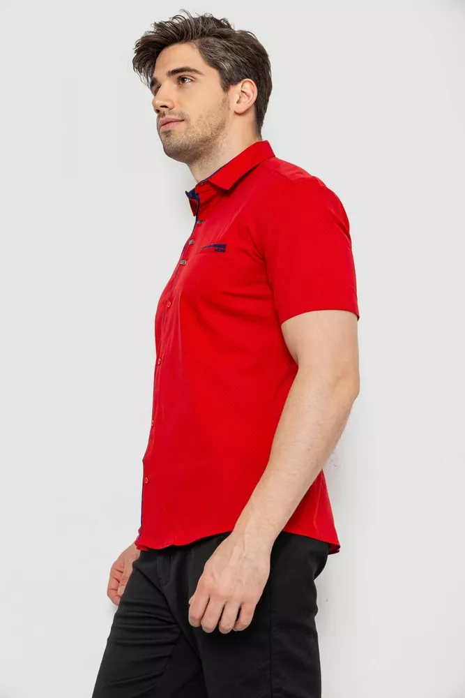 Купити Чоловіча сорочка з принтом, колір червоний, 186R7016 оптом - Фото №3