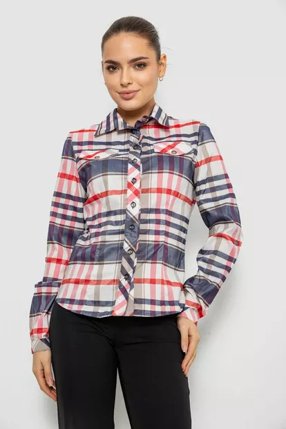 Рубашка женская в полоску, цвет молочный, 230R064-2