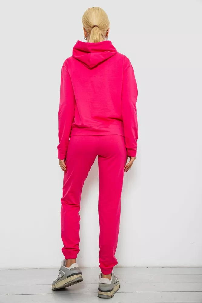 Купити Спортивний костюм жіночий двонитка  -уцінка, колір рожевий, 214R1419-006-U-2 - Фото №4