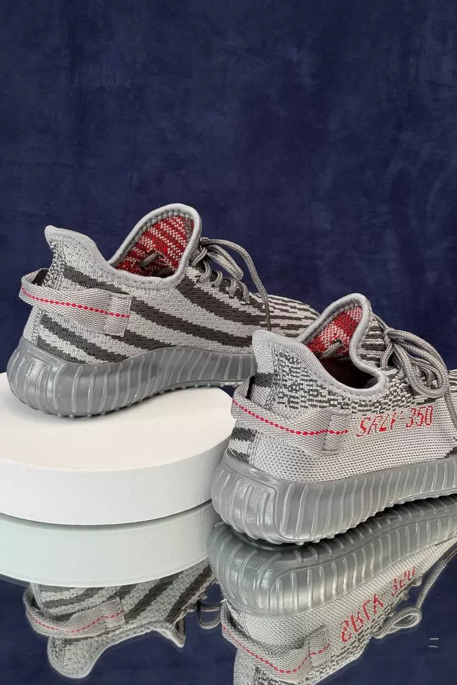 Купити Кросівки жіночі  текстиль, колір сірий, 243R350 - Фото №4