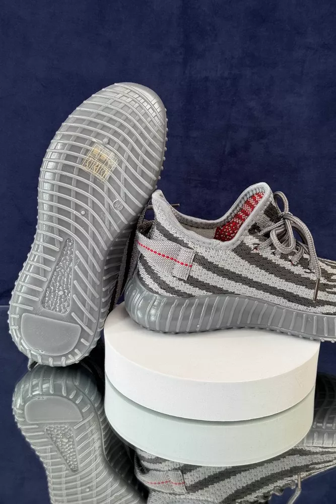 Купити Кросівки жіночі  текстиль, колір сірий, 243R350 - Фото №5