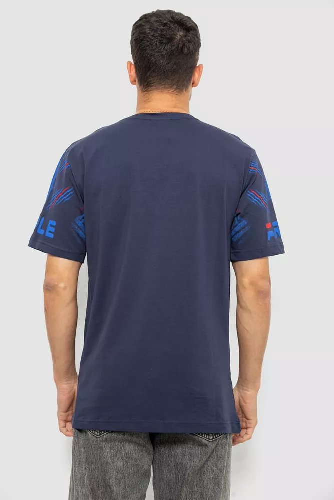 Купить Футболка мужская с принтом, цвет синий, 244R6738B - Фото №4