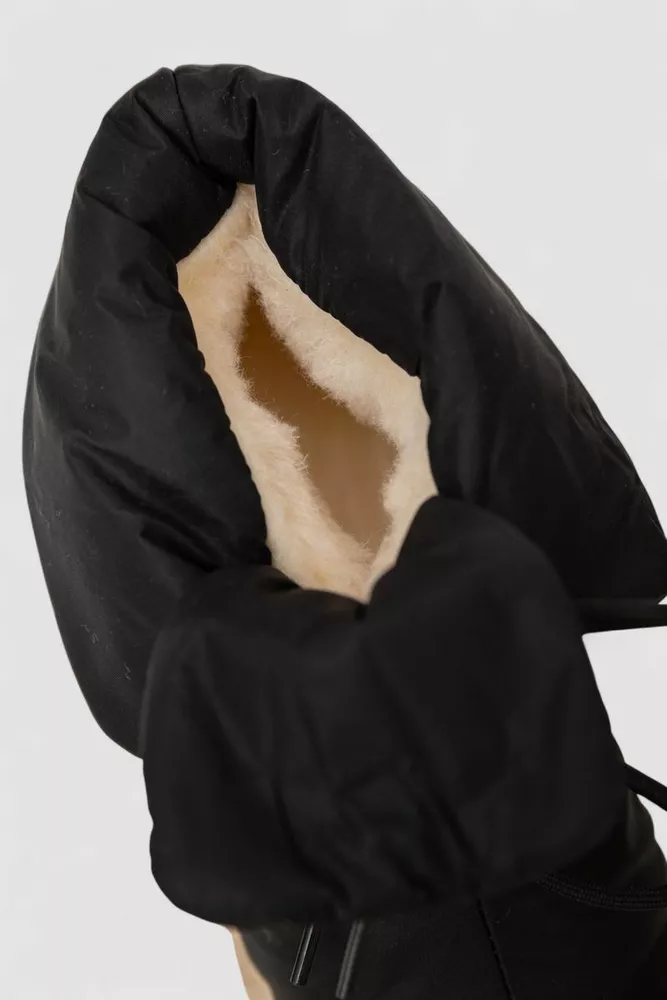 Купить Дутики женские зимние на меху, цвет черно-коричневый, 248RFM600 - Фото №6