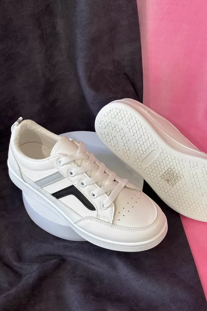 Купити Кеди жіночі, колір чорно-білий, 248RZ99 - Фото №3