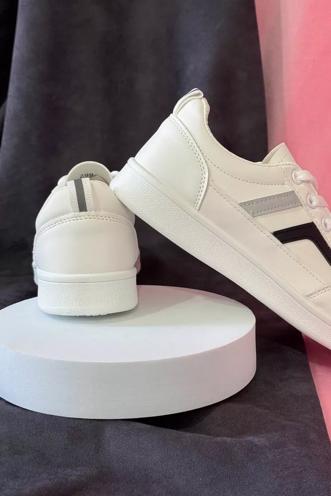 Купити Кеди жіночі, колір чорно-білий, 248RZ99 - Фото №6