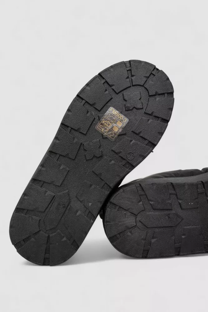 Купить Дутики женские зимние на меху, цвет черно-серый, 248RFM600 - Фото №5