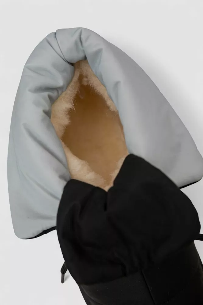 Купить Дутики женские зимние на меху, цвет черно-серый, 248RFM600 - Фото №6