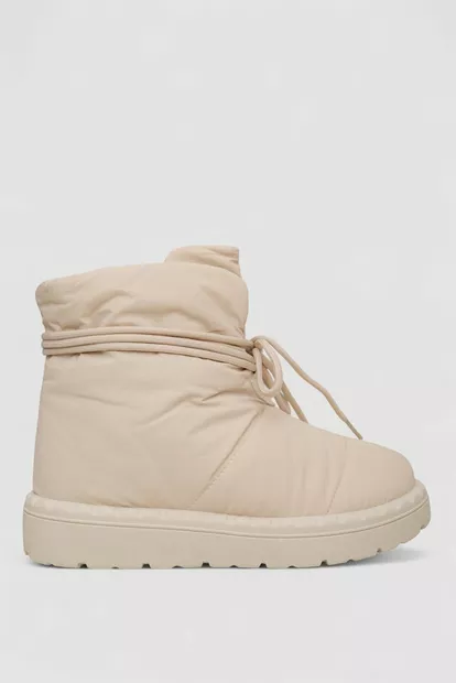 Дутики жіночі зимові на хутрі, колір світло-бежевий, 248RFM600