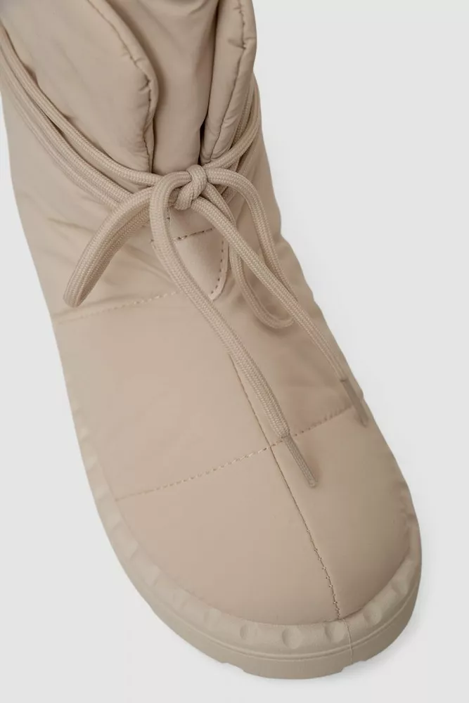 Купити Дутики жіночі зимові на хутрі, колір світло-бежевий, 248RFM600 - Фото №2