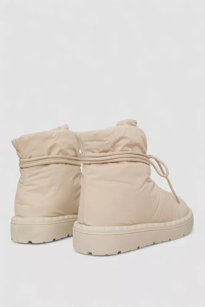 Купити Дутики жіночі зимові на хутрі, колір світло-бежевий, 248RFM600 - Фото №4