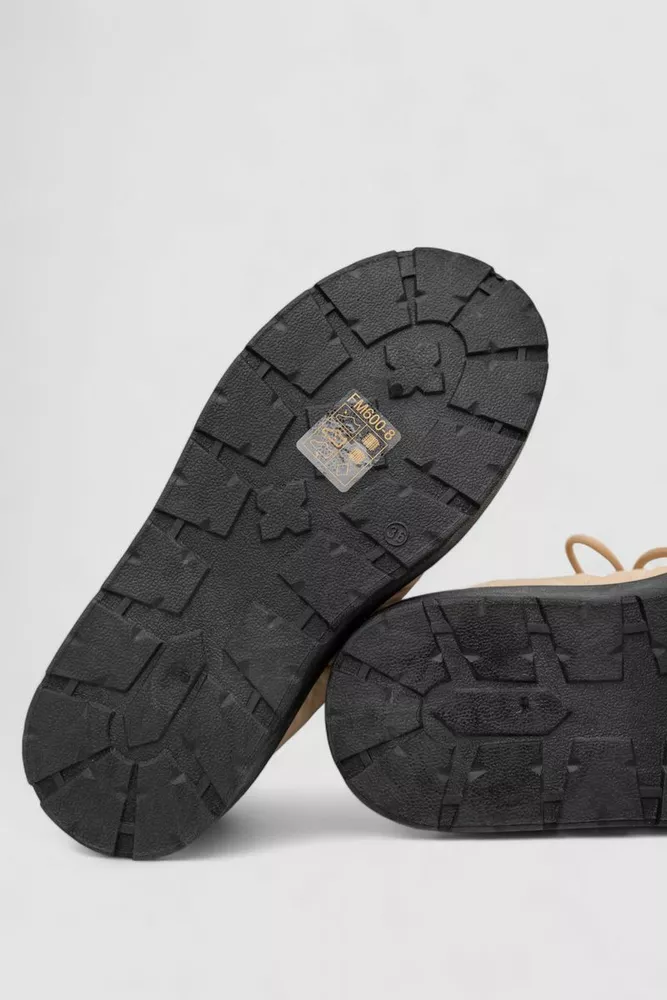 Купить Дутики женские зимние на меху, цвет бежево-черный, 248RFM600 - Фото №5