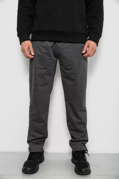 Спортивні штани чоловічі однотонні, колір сірий, 244R41668