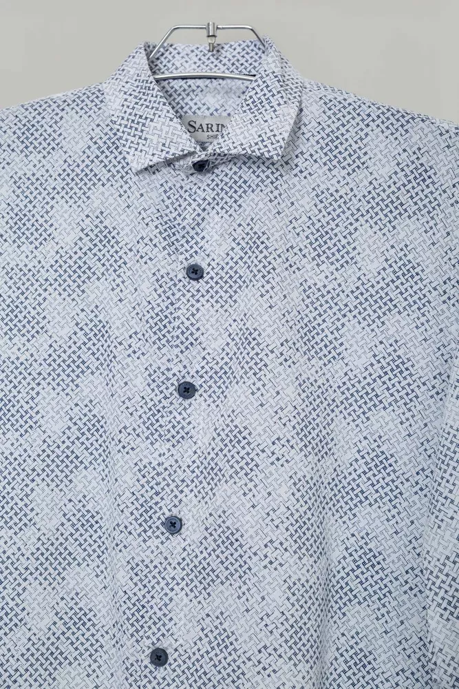 Купить Рубашка мужская с принтом, цвет серый, 186R2068 - Фото №2