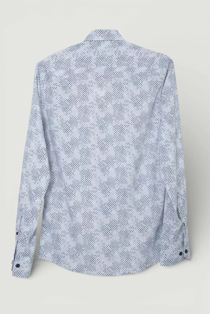 Купить Рубашка мужская с принтом, цвет серый, 186R2068 - Фото №3