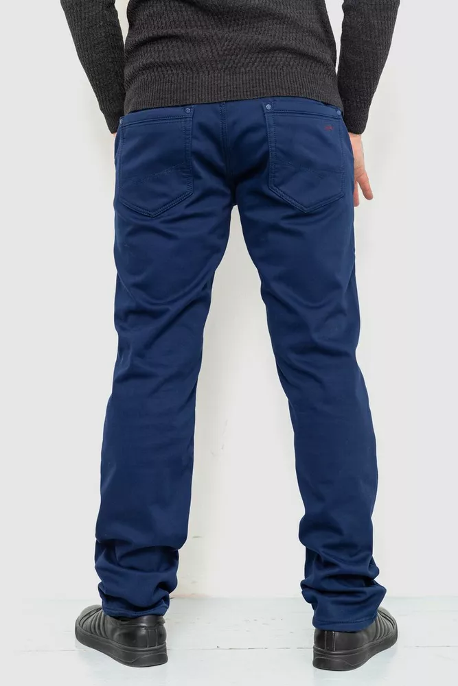 Купити Штани чоловічі на флісі, колір синій, 129R2003-1 - Фото №4