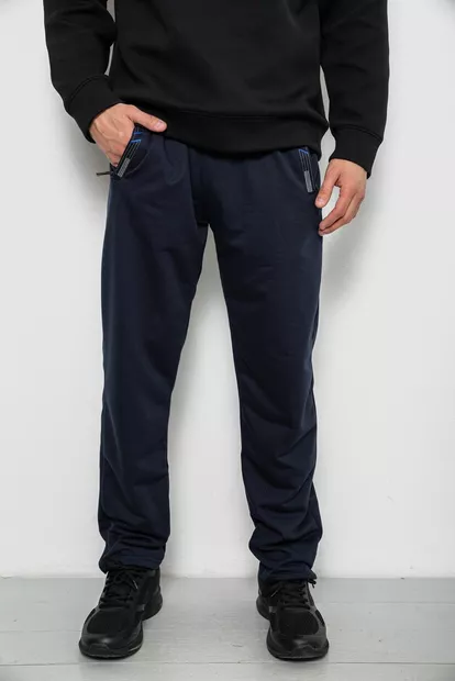 Спортивные штаны мужские однотонные, цвет синий, 244R41668