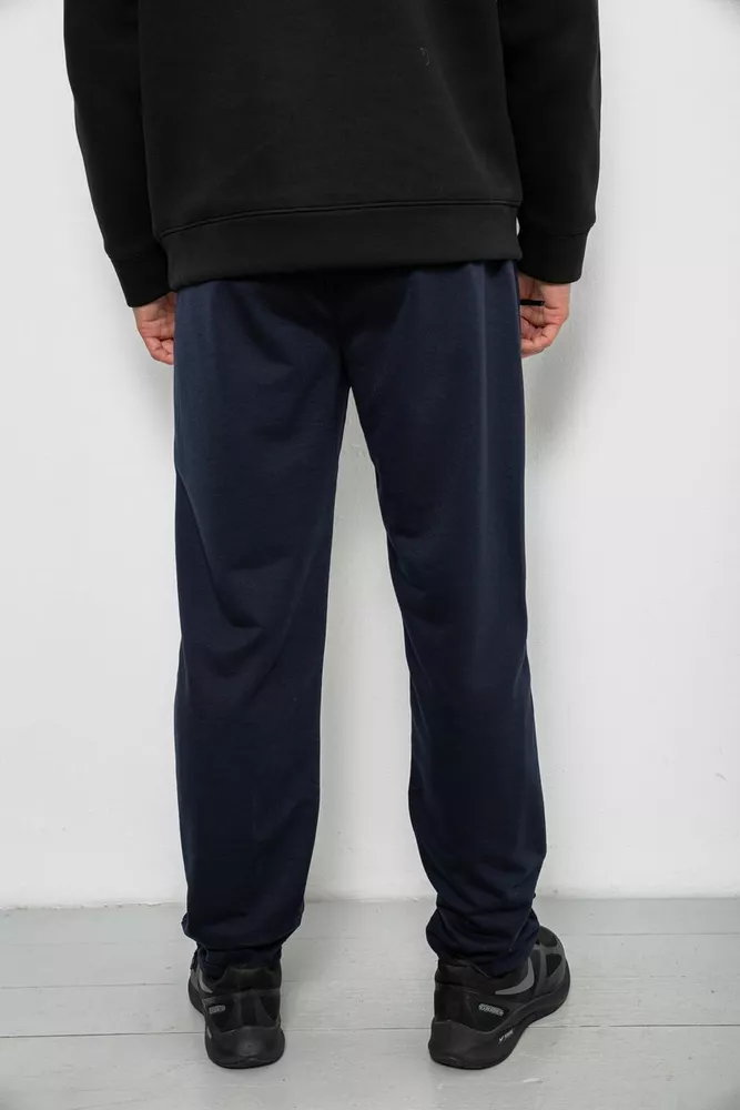 Купить Спортивные штаны мужские однотонные, цвет синий, 244R41668 оптом - Фото №4
