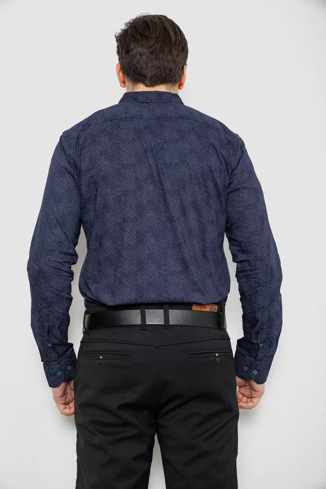Купить Рубашка мужская с принтом, цвет синий, 186R2068 - Фото №4