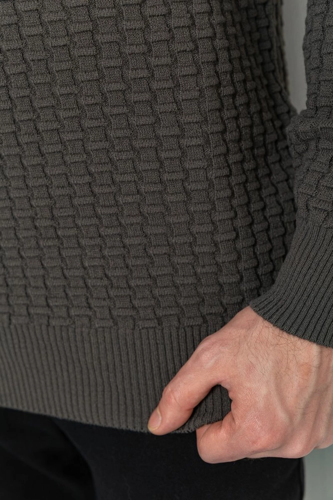 Купити Светр чоловічий, колір темно-сірий, 214R06260 оптом - Фото №5
