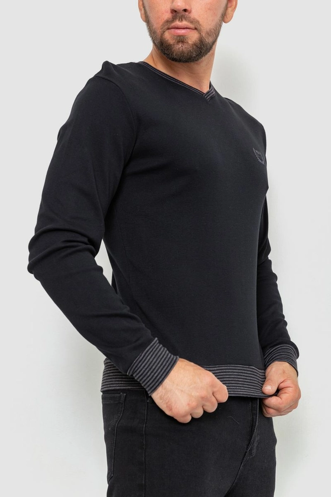 Купити Батник чоловічий, колір чорний, 235R22277 - Фото №3