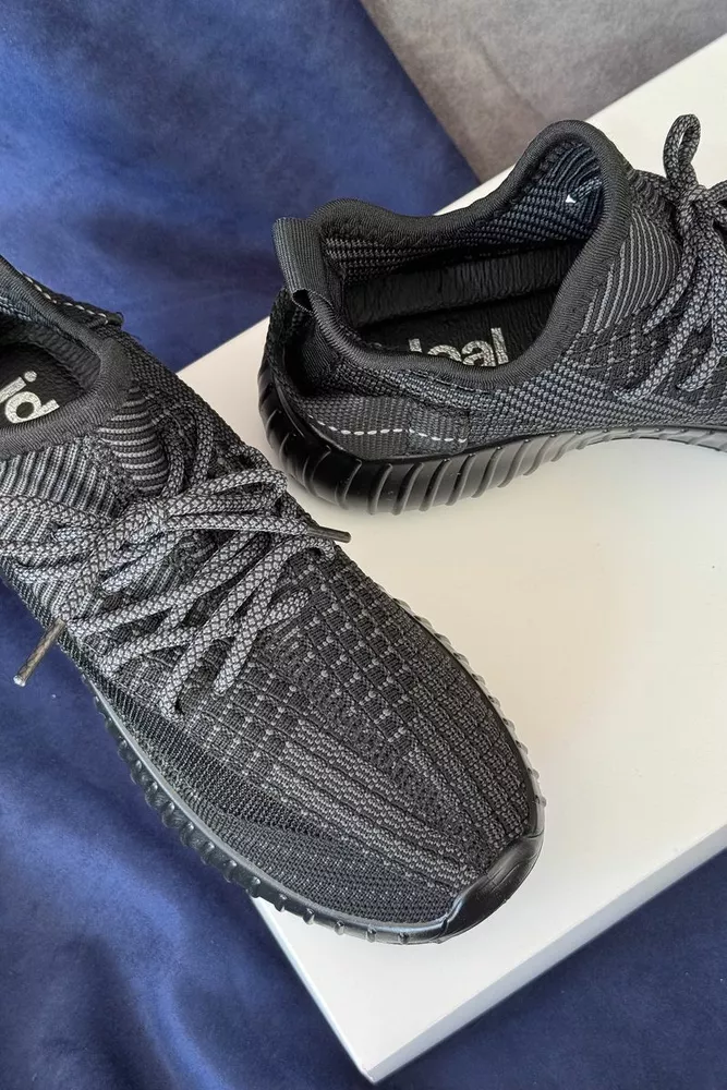 Купити Кросівки жіночі текстиль 243R778, колір Чорно-сірий оптом - Фото №2