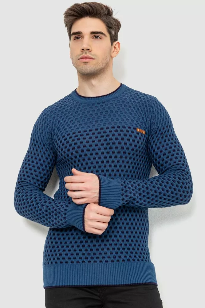 Купити Светр чоловічий, колір джинс, 214R213 - Фото №1
