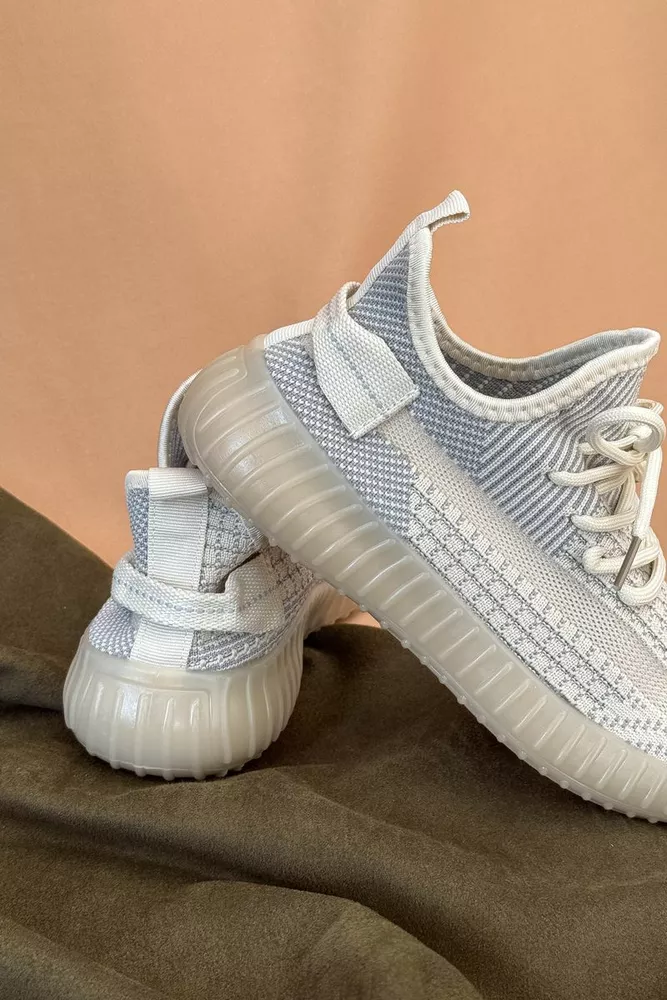 Купить Кроссовки женские текстиль 243R779, цвет Бежевый оптом - Фото №4