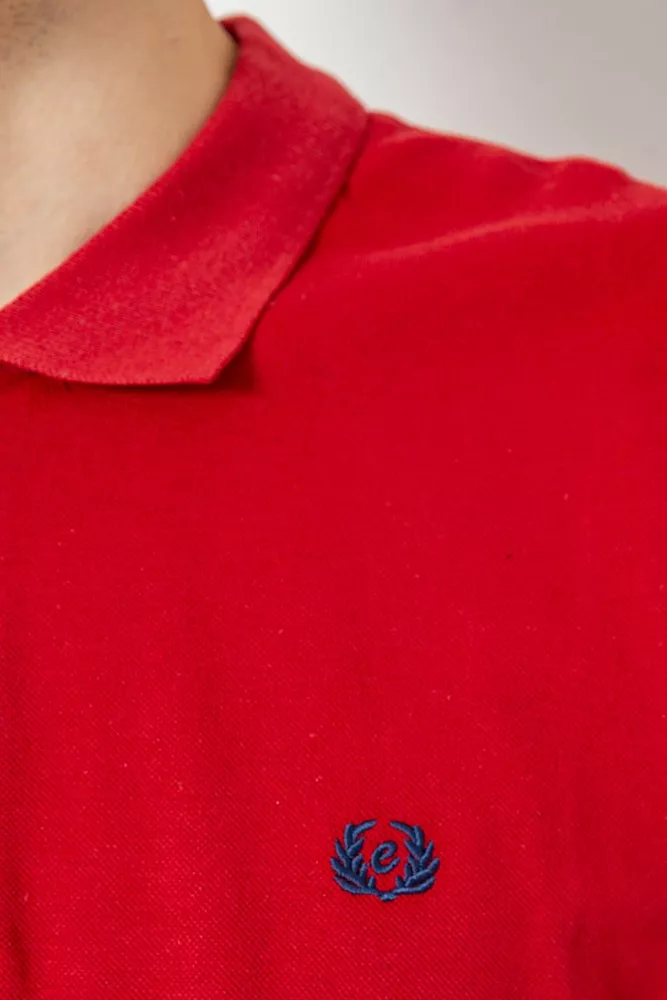 Купити Поло чоловіче котонове, колір бордовий, 247R302 - Фото №5