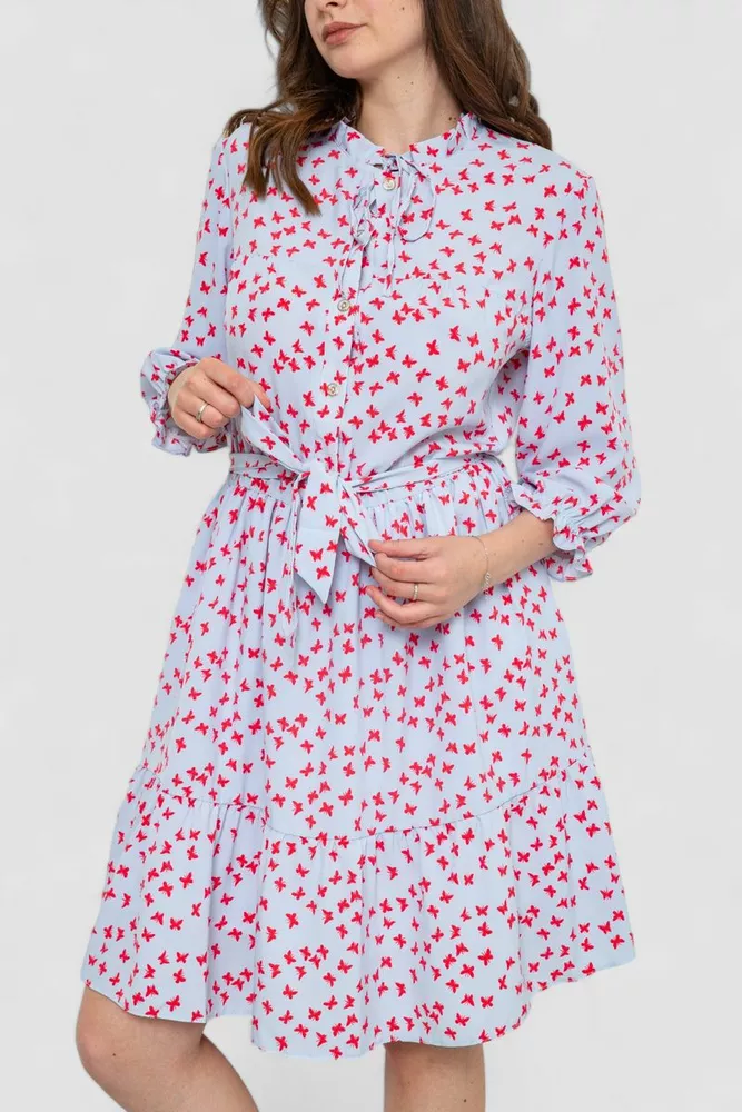 Купити Сукня софт, колір блакитний, 230R001-7 - Фото №3