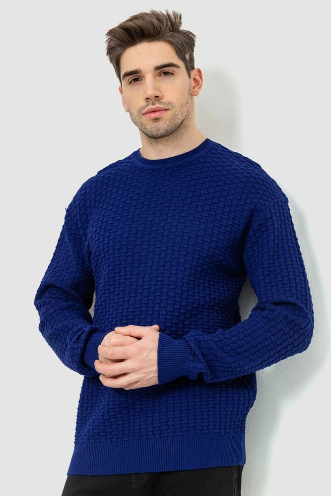 Купить Свитер мужской, цвет синий, 214R06260 оптом - Фото №1